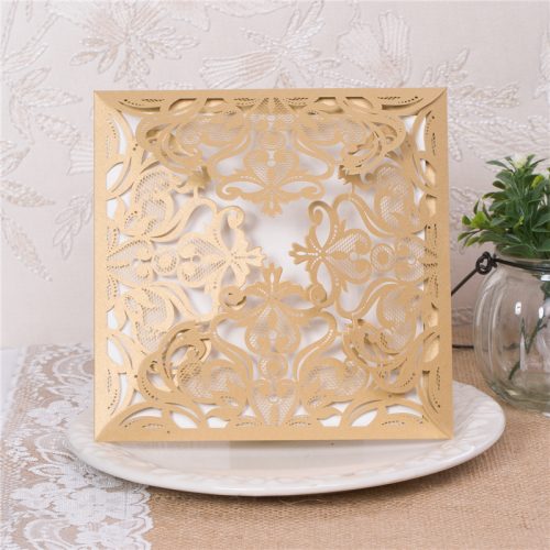 Partecipazioni pizzo astuccio oro