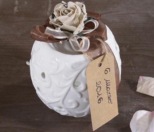 Bomboniera bruciaessenza in ceramica