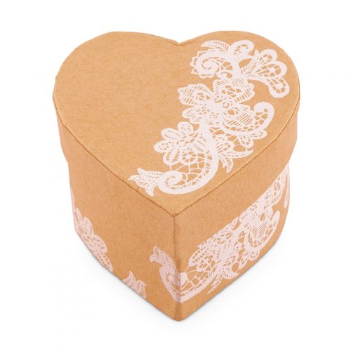 Scatola cuore con pizzo stampato