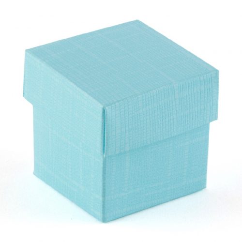 Scatola celeste con coperchio