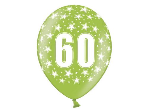 Palloncini 30cm, 60th Birthday, Metallic Mix, 50 pezzi