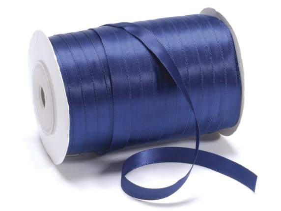 Bobina Nastro Doppio Raso Blu 6mm X 50 Metri – Per Bomboniere, Segnaposto, Sacchettini E Confezioni Regalo