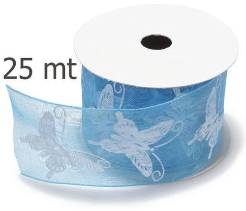 Nastro-organza-turchese-stampa-farfalla_228734
