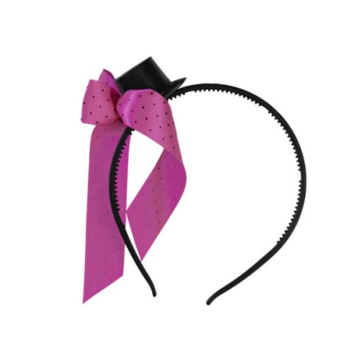 cerchietto con cappellino e fiocco