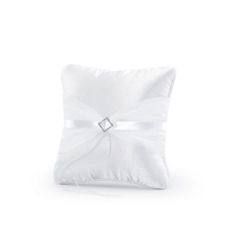 Cuscino portafedi fibbia argento