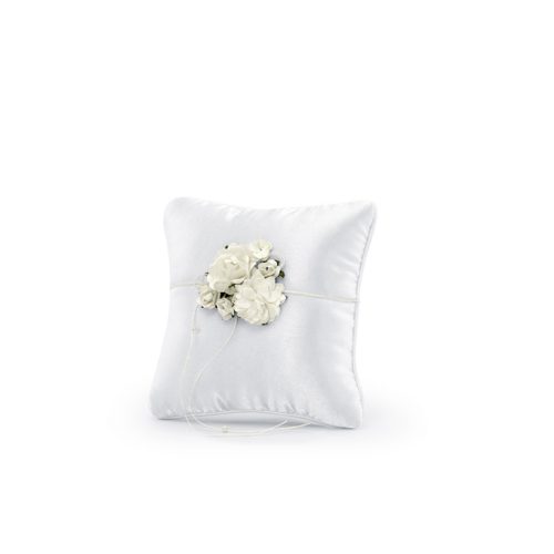 Cuscino portafedi fiori crema