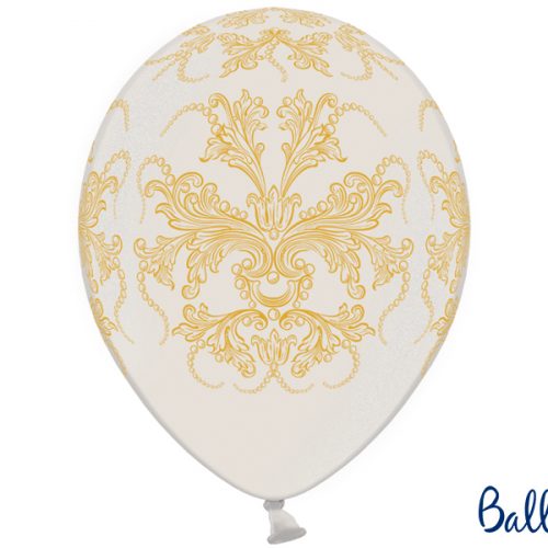 Palloncini 30cm, Ornament, Metallic Pure White, 6 pezzi