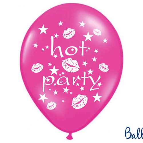 Palloncini 30cm, Hot party, Metallic Hot Pink, 6 pezzi