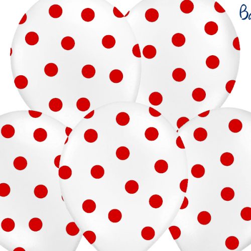 Palloncini 30cm, Pois colore a scelta, 6 pezzi