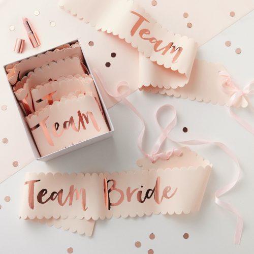 Set 6 Fasce addio al nubilato "team bride"