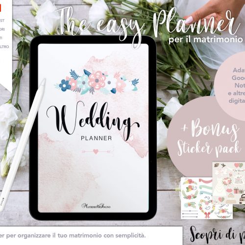 agenda per organizzare il matrimonio