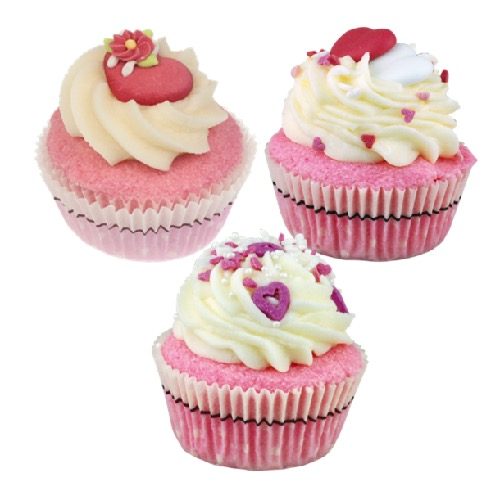 Cupcake da bagno assortiti cuori