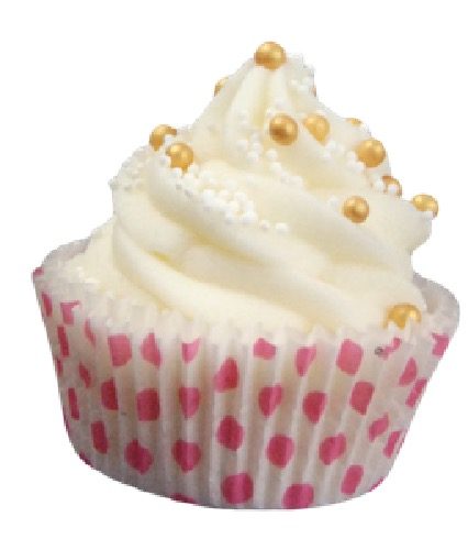 Cupcake da bagno perle dorate