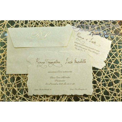 Partecipazioni classiche bordi sagomati