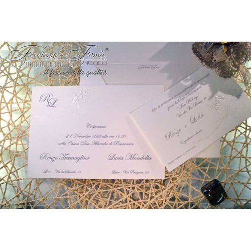 Partecipazioni classiche con fiori