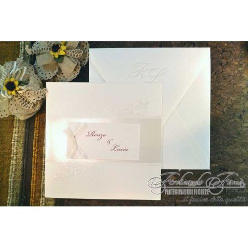 Partecipazioni con fascia e fiocco