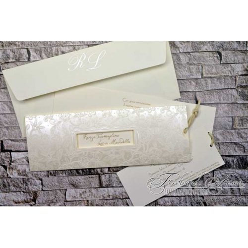 Partecipazioni rettangolari perlate