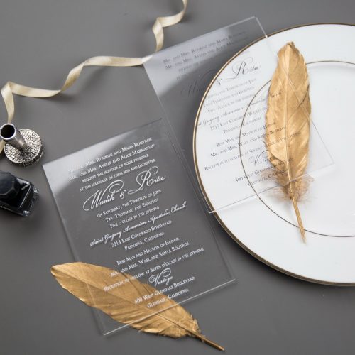 Partecipazioni plexiglass classiche