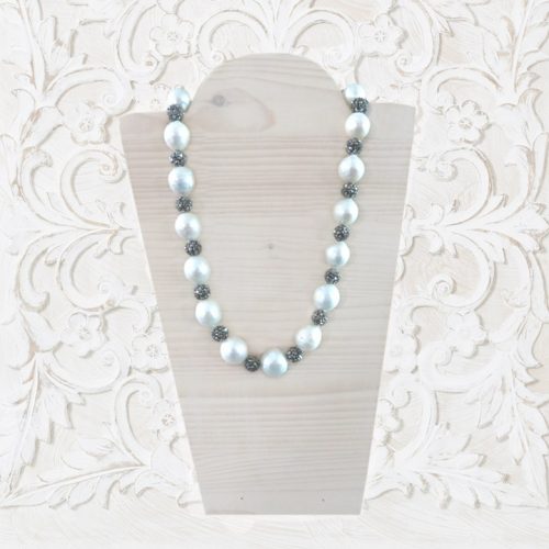 Collana perle e cristalli neri