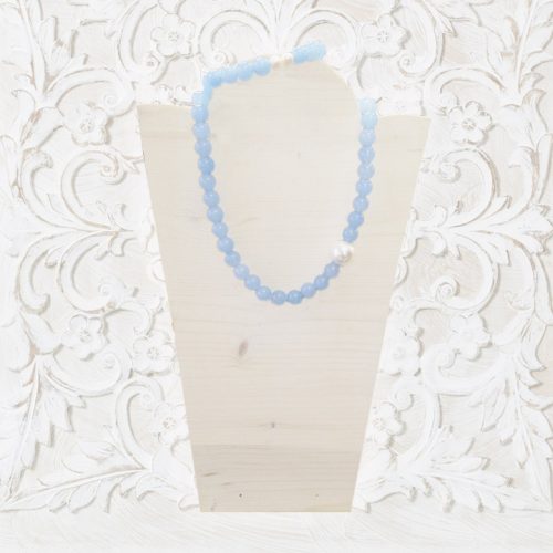 Collana e bracciale in quarzo azzurro