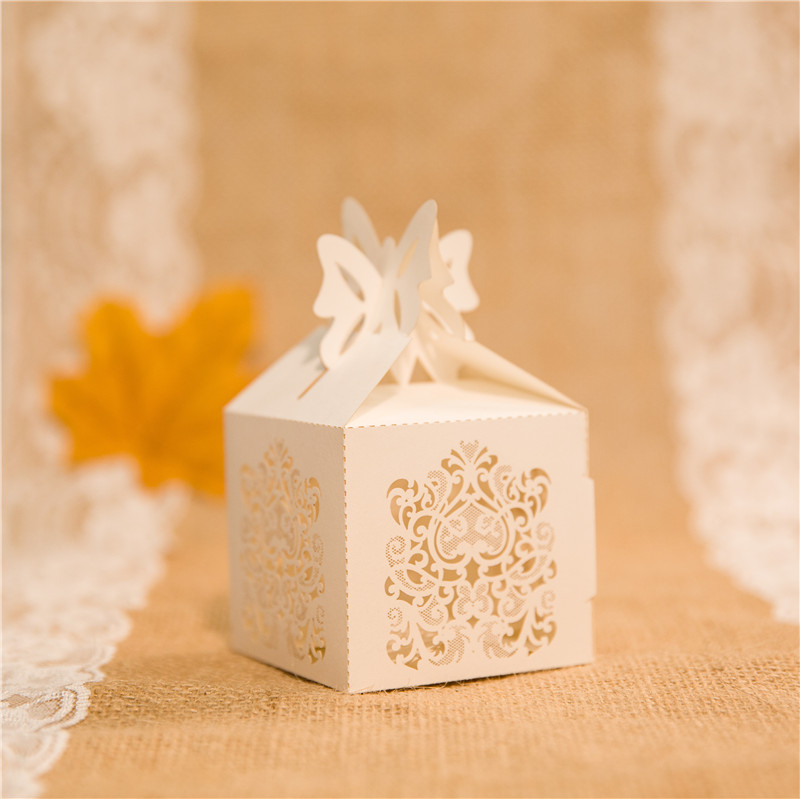 50 Scatoline Portaconfetti Matrimonio Con Etichette E Nastro – Bomboniere Originali Per Nozze, Battesimo E Comunione